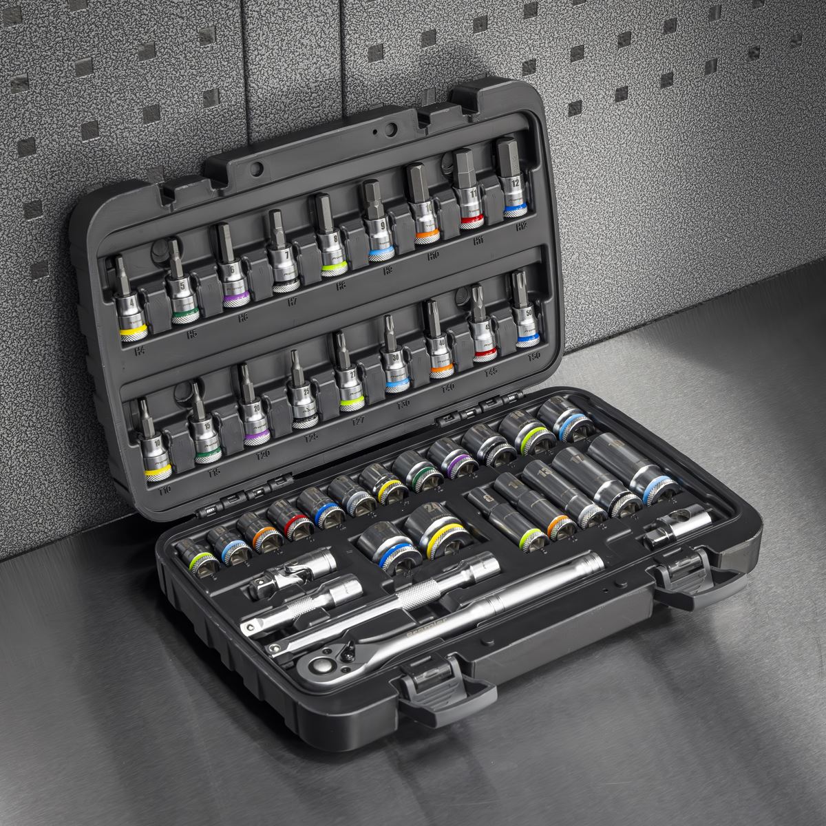 Sealey Premier Socket & Socket Bit Set 3/8"Sq Drive 42pc AK7915