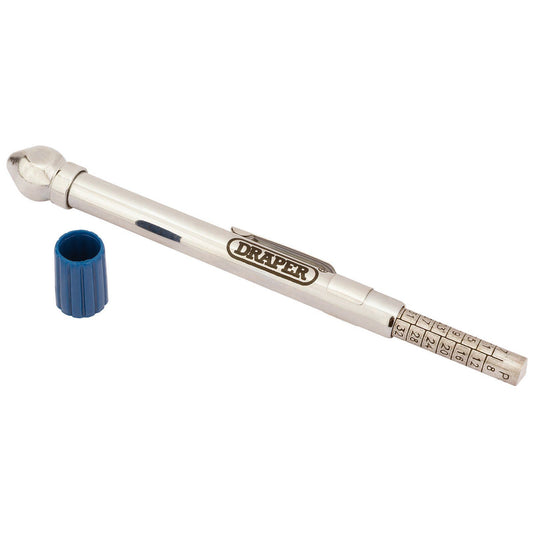 Draper Metal Tyre Pressure Gauge Angled End 6-50 PSi Car/Bike/Caravan/Motorhome - 51541