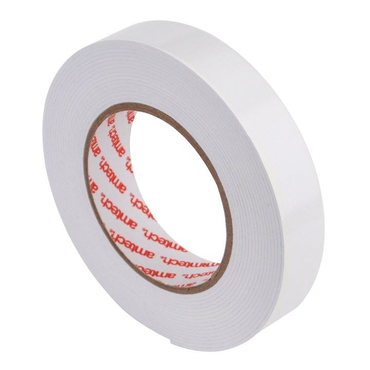 Amtech Roll of double-sided foam mounting tape (5m x 24mm) - W8230