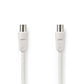 Nedis Coax Cable IEC Male to IEC Female Nickel Plated 75Ohm Double Shield 5m - CSGB40000WT50