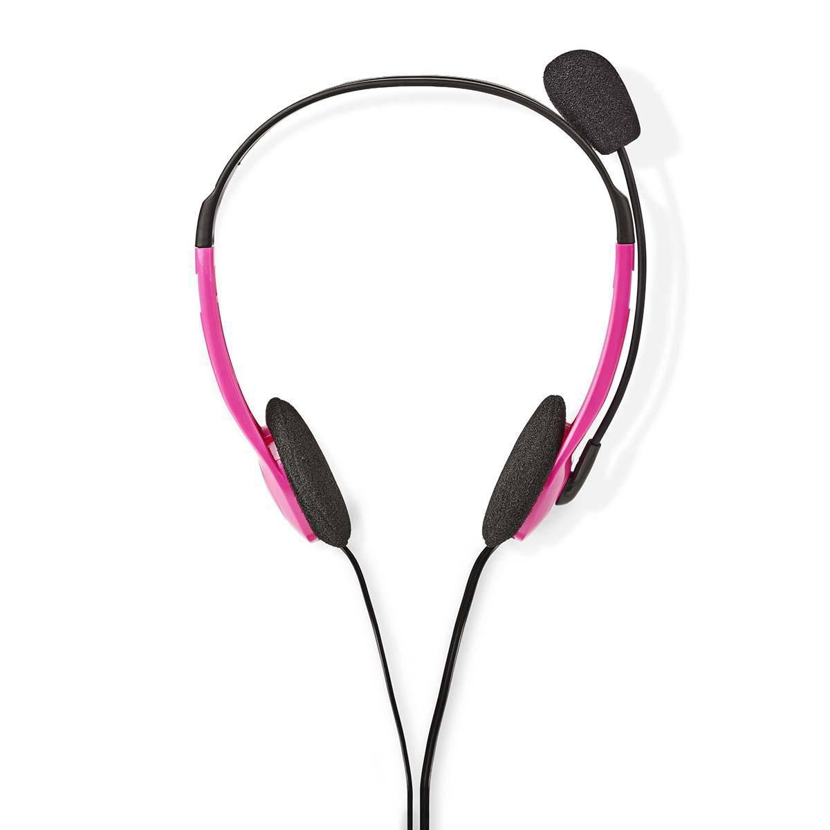 Nedis PC Headset On-Ear 2x 3.5mm Connectors 2m Pink CHST100PK