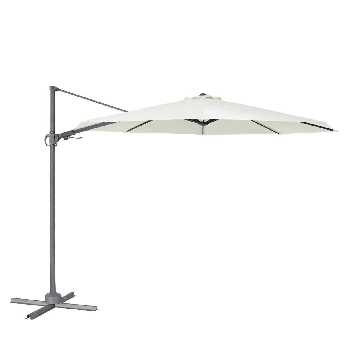 Dellonda Cantilever Parasol with 360� Rotation, Tilt & Cover 3m - Cream DG268