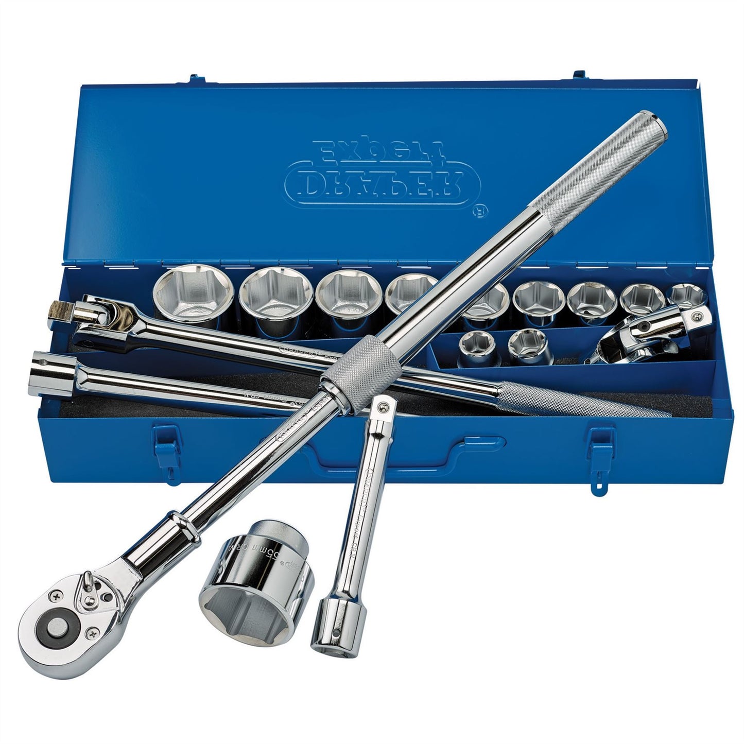 Draper 3/4" Square Drive Metric Socket Set In Metal Case 17 Piece - 16486