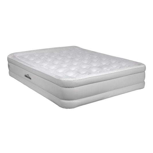 Sealey Dellonda, Queen, Inflatable High Raised Flocked Air Bed, with Removable Rapid-Air Electric Pump, Carry Bag, Self Inflation/Deflation and Coil Beam Construction, For Home and Camping, 203x157x47cm, DL145 DL145