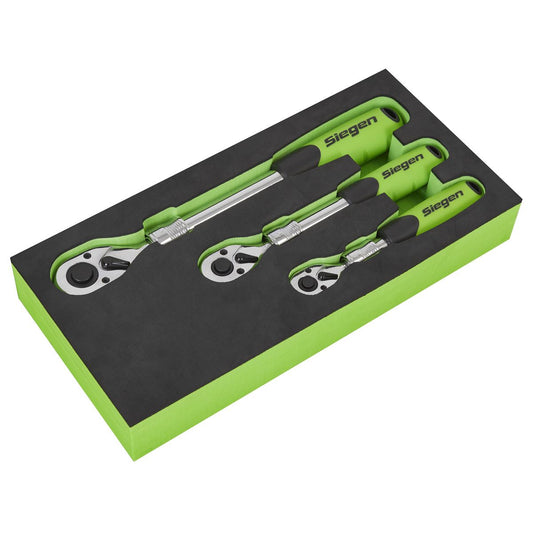 Sealey Siegen Ratchet Wrench Extendable 3pc Set S01285