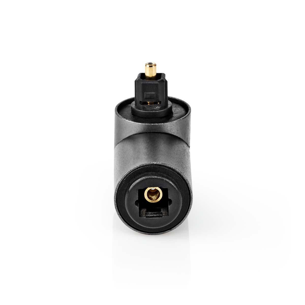 TosLink AdapterTosLink FemaleTosLink MaleAngled 90°AluminiumGunmetal1pcsBox - CATB25920GY