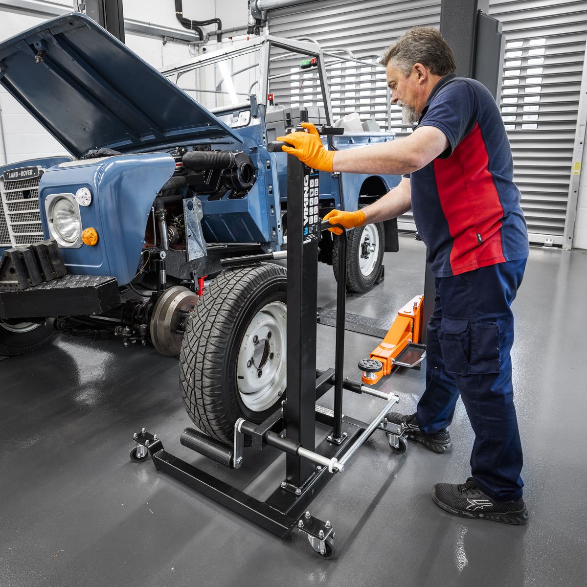 Viking Quick Lift Wheel Removal/Lifter Trolley 50kg Capacity WD50QLS