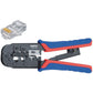 Knipex Crimp lever pliers for Western plugs Western connector RJ11/12 (6-pin) 9.65 mm: RJ45 (8-pin)11.68 mm - 97 51 10 SB