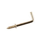 Amtech 25mm Brass Plated Shouldered Square Hook (10pc)
