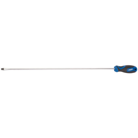 Draper Extra Long Reach Soft Grip Plain Slot Screwdriver, 6.0 x 450mm - 53508