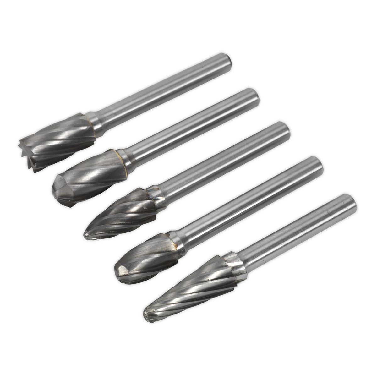 Sealey Tungsten Carbide Rotary Burr Set 5pc Ripper/Coarse SDBCK5