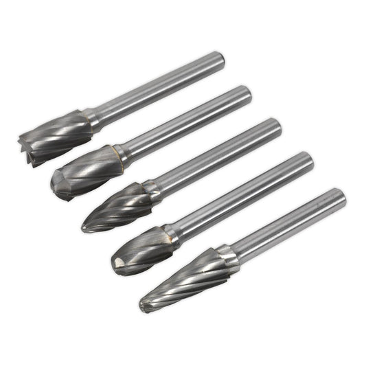 Sealey Tungsten Carbide Rotary Burr Set 5pc Ripper/Coarse SDBCK5