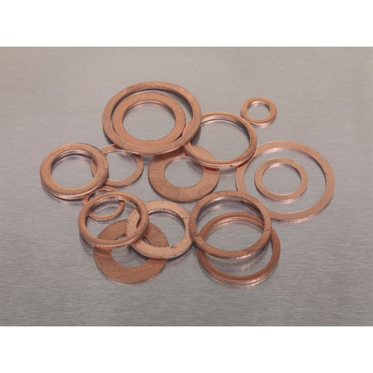 Sealey Diesel Injector Copper Washer Assortment 250pc - Metric AB027CW