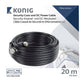 Konig Security coax cable RG59 and DC power 20m - CCTVCA10BK200