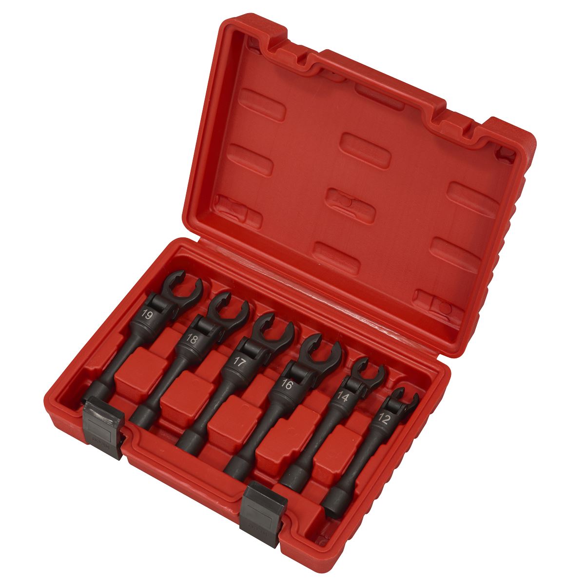 Sealey Flexi-Head Flare Nut Diesel Injection Wrench Set 6pc 3/8"Sq Drive AK6901