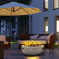 Dellonda Round MgO Fire Pit with BBQ Grill, 60cm, Safety Mesh Screen Light Grey