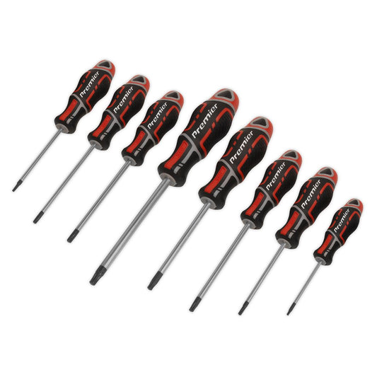 Sealey Screwdriver Set 8pc Security TRX-Star* GripMAX Red AK4323