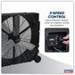 Sealey Premier 36" Industrial High Velocity Rotomold Drum Fan 3-Speed 230V