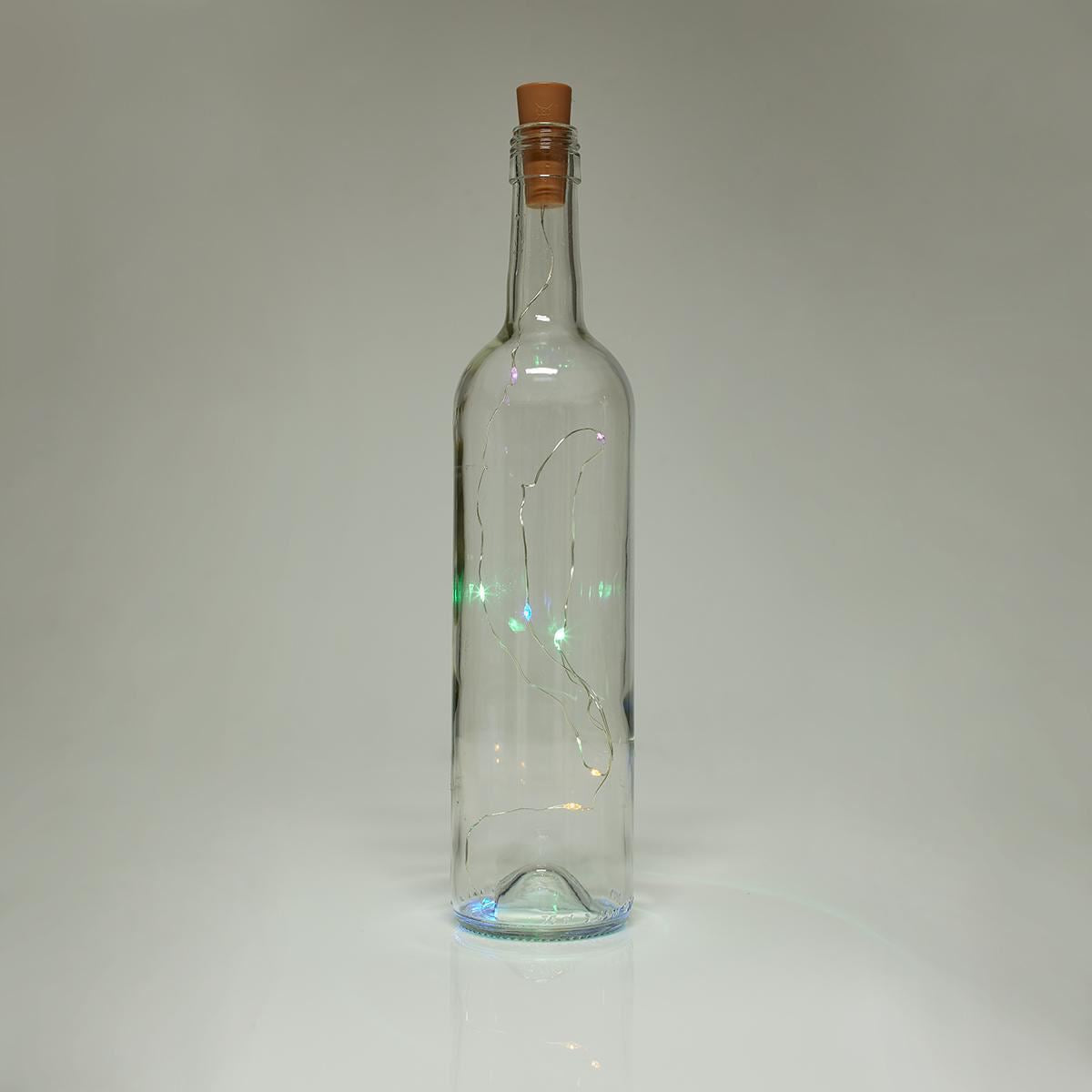 S.I.A Multi Colour LED Bottle Stopper with 8 LED, SIZE 23X48MM, 75CM String