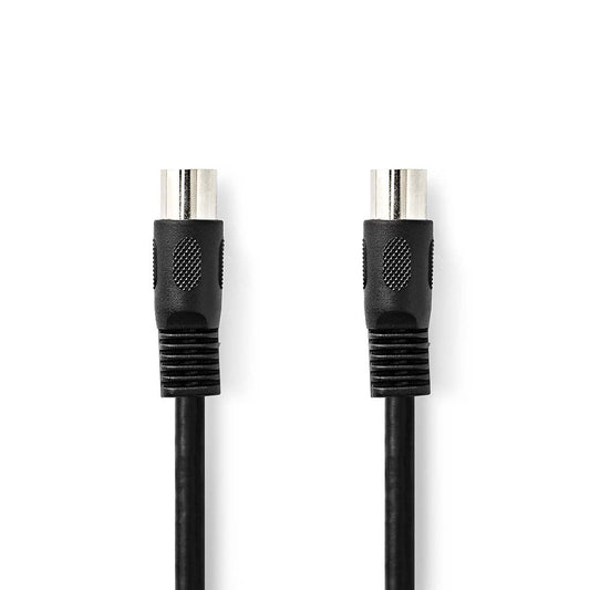 DIN Audio Cable DIN 5-Pin Male DIN 5-Pin Male Nickel Plated 1m Round PVC Label