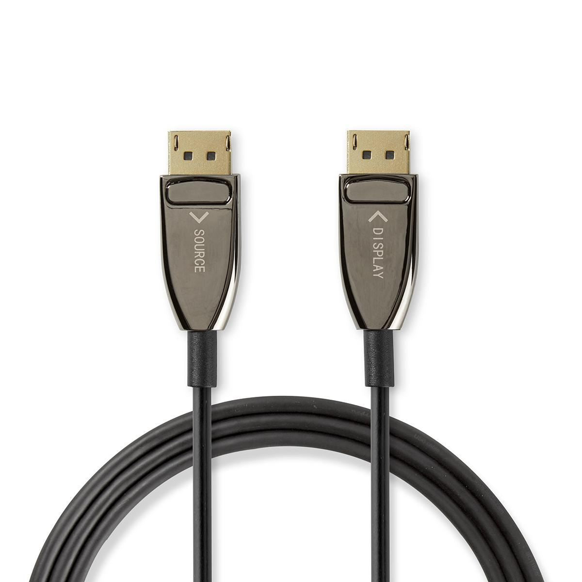 Nedis DisplayPort 1.4 Cable AOC DisplayPort Male to Male 50m Black