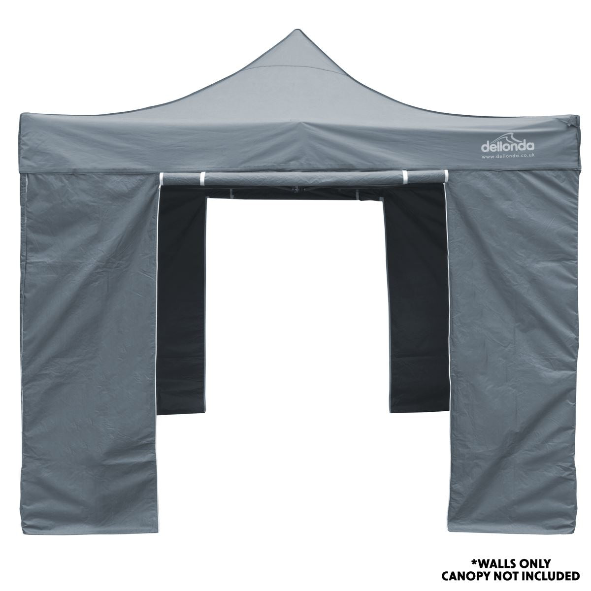 Dellonda Premium Side Walls/Doors/Windows for 2x2m Gazebo/Marquee Models Grey