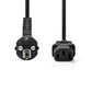 Nedis Power Cable Schuko Male Angled to C13 (IEC-320-C13) 2m Black - CEBW10000BK20