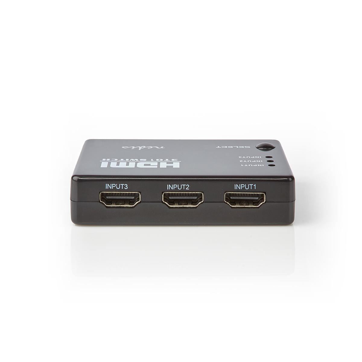 Nedis HDMI Switch 3-Port 4x HDMI Output 1x HDMI Output 1080p 3.4 Gbps Black - VSWI3453BK