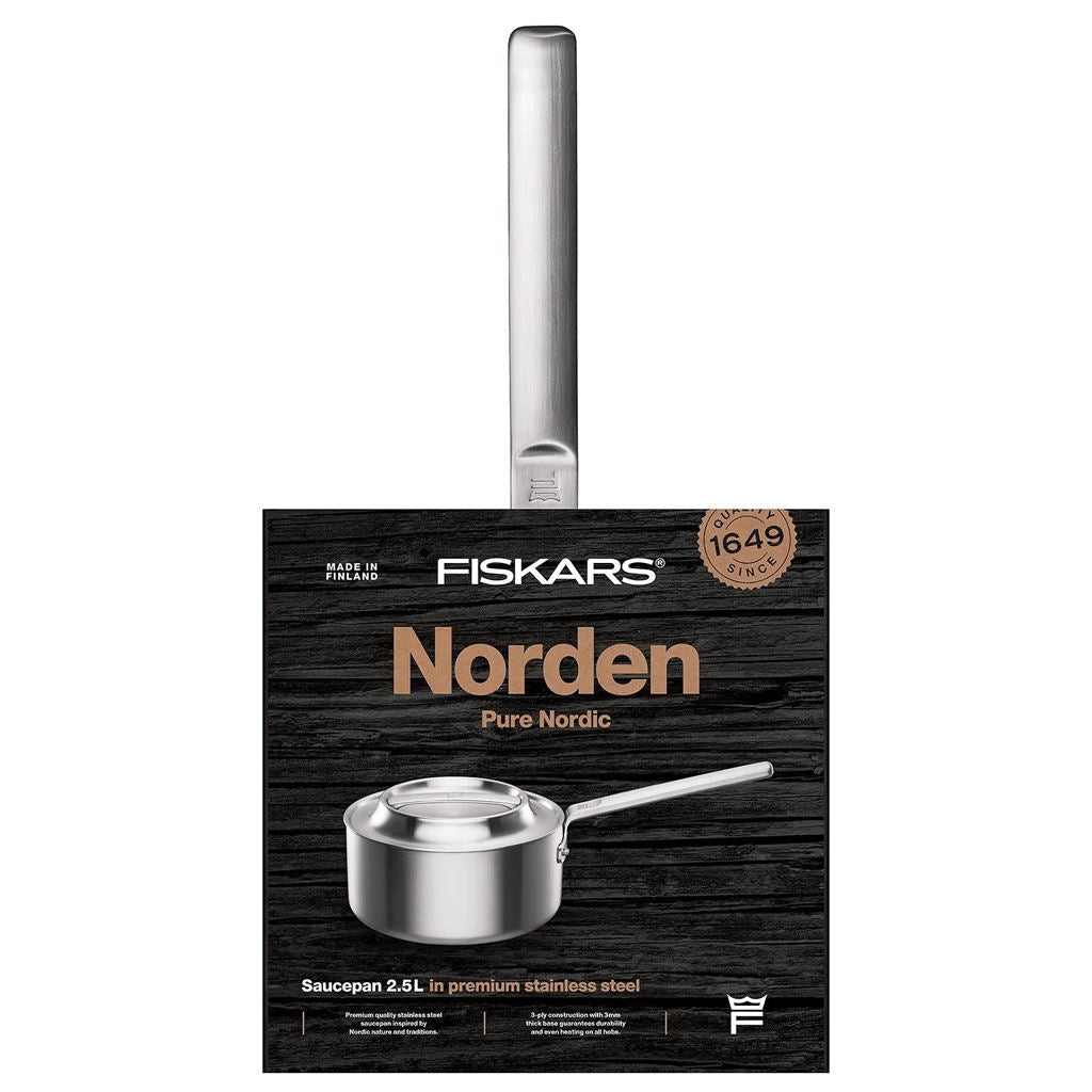 Fiskars Norden steel sauce pan 2,5L