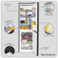 Baridi 47cm 70/30 Fridge Freezer, 157L Capacity Low Frost DH253