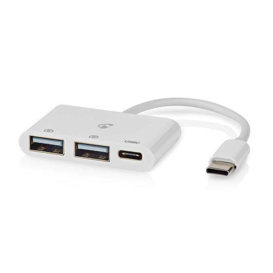 Nedis USB Hub 1x USB-C 1x USB-C/2x USB 2.0 A Female 3 port(s) USB Powered