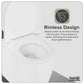 Baridi Back-to-Wall Toilet with Soft Close Seat & Rimless Flush � White DH334