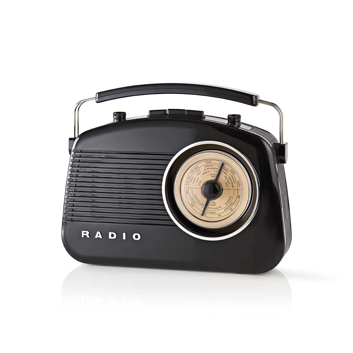 Nedis FM Radio 4.5W Carrying Handle Black RDFM5000BK
