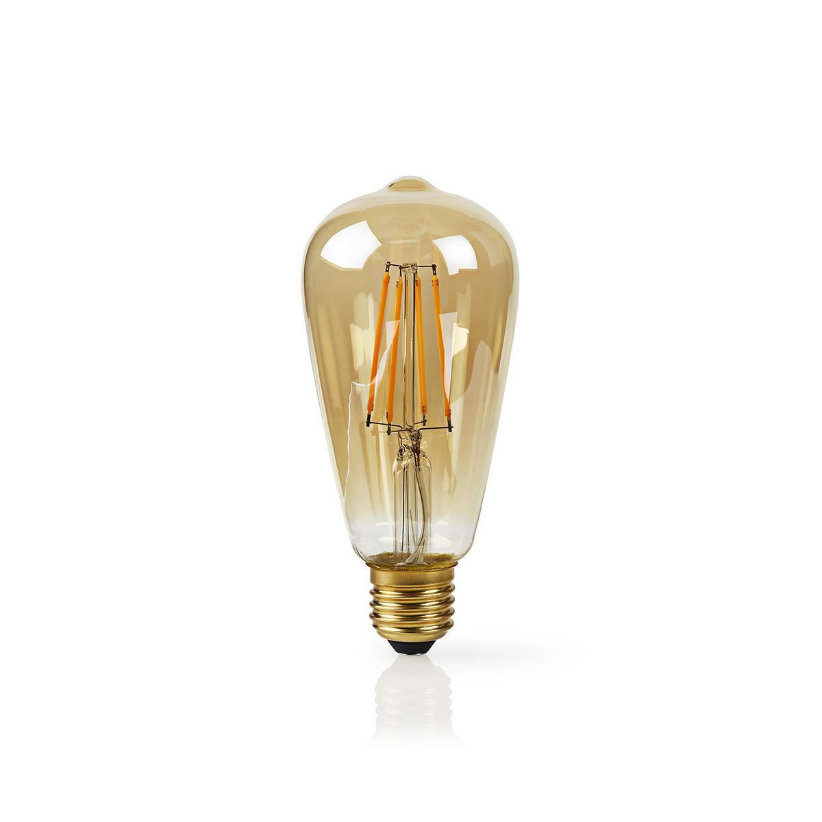 Nedis WiFi Smart LED Filament Bulb E27 ST64 5W 500 lm WIFILF10GDST64