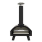 Dellonda Portable Wood-Fired 14" Pizza & Smoking Oven - Black/Stainless Steel DG10