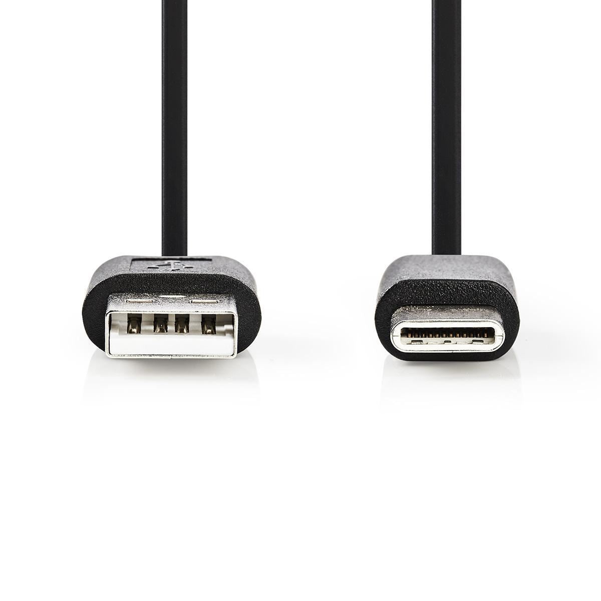 Nedis USB 2.0 Cable Type-C Male -A Male 2m Black CCGP60600BK20