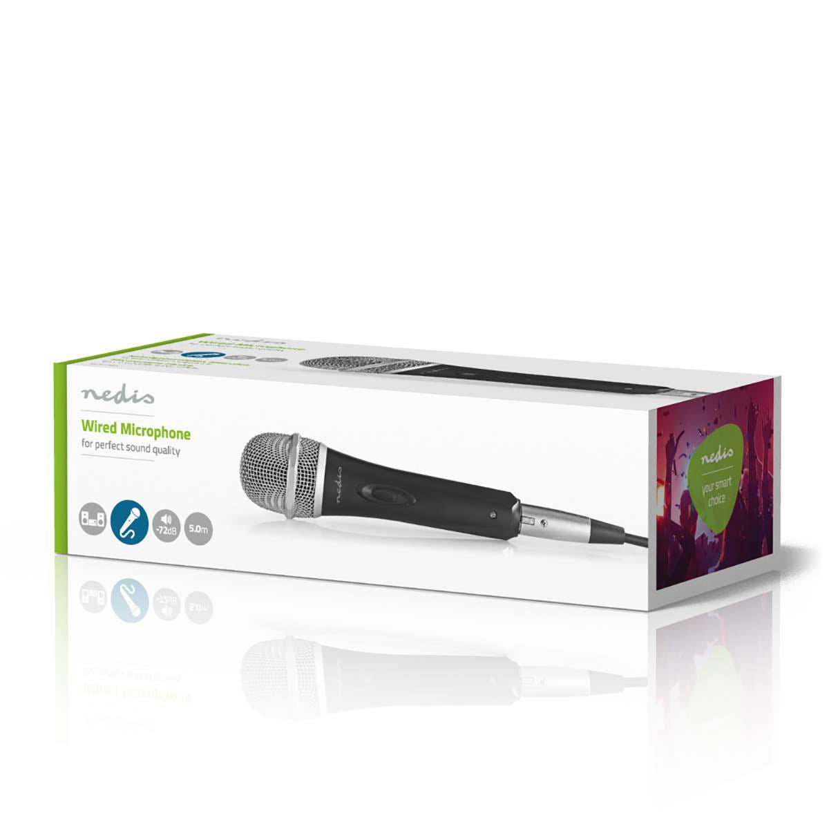 Nedis Wired Microphone -72dB +/-3dB Sensitivity 50 Hz to 15 kHz 5.0 m MPWD50BK