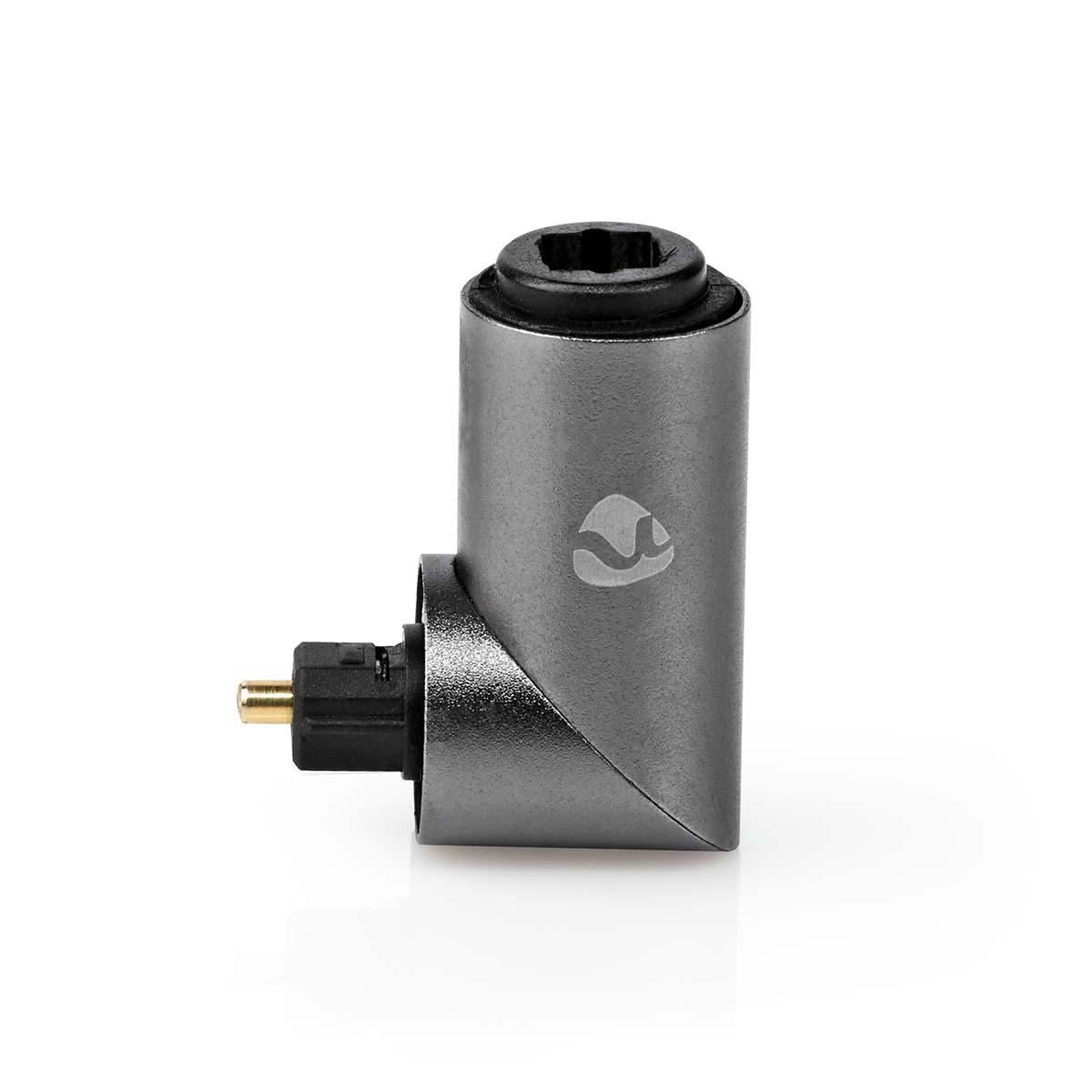 TosLink AdapterTosLink FemaleTosLink MaleAngled 90°AluminiumGunmetal1pcsBox - CATB25920GY