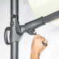 Dellonda Cantilever Parasol with 360� Rotation, Tilt & Cover 3m - Cream DG268