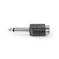Nedis Mono Audio Adapter 6.35mm Male to 2x RCA Female 10 pieces Black