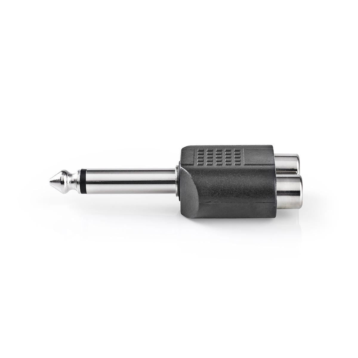 Nedis Mono Audio Adapter 6.35mm Male to 2x RCA Female 10 pieces Black