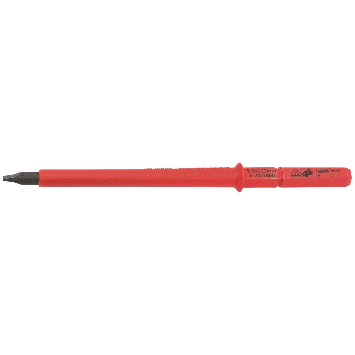 Draper Plain Slot VDE Interchangeable Screwdriver Blade - 5.5mm x 100mm - 24739