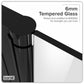 Baridi Pivot Shower Door 800 x 1850mm, 6mm Tempered Glass, Reversible - Black