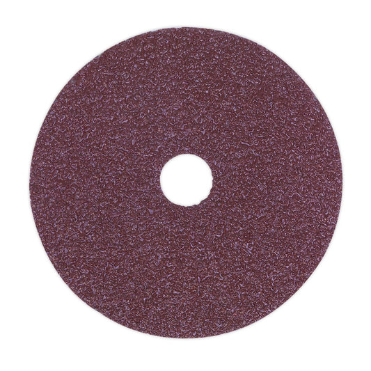 Sealey Sanding Disc Fibre Backed 115mm 50Grit Pack of 25 FBD11550