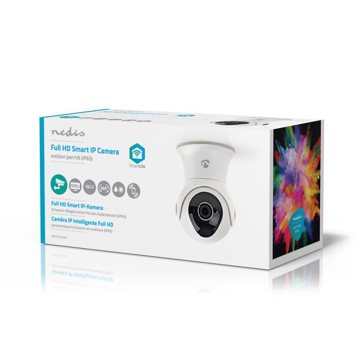 Nedis WiFi Smart IP Camera Pan/Tilt Full HD 1080p Outdoor Waterproof WIFICO20CWT