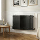 Baridi Horizontal Traditional 2 Column Radiator 600 x 1012mm � Black DH364