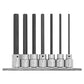 Sealey Hex Socket Bit Set 7pc 3/8"Sq Drive 110mm Metric AK62254