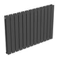 Baridi Horizontal Radiator Contemporary Double Flat Panel Design 600 x 910mm � Anthracite DH341