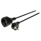 Valueline Power cable Schuko hooked male to Schuko straight female 3m black - CEGP10230BK30