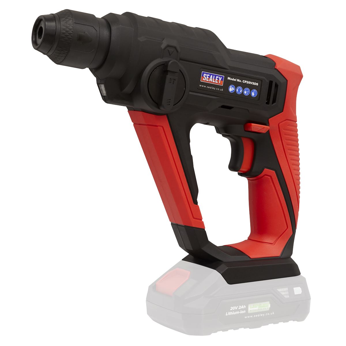 Sealey Cordless Rotary Hammer Drill Kit 20V SDS Plus 2Ah CP20VSDSKIT1